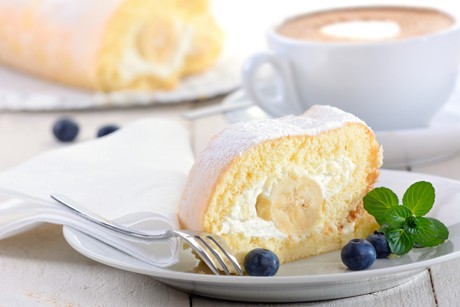 Bananen-Biscuitrolle
