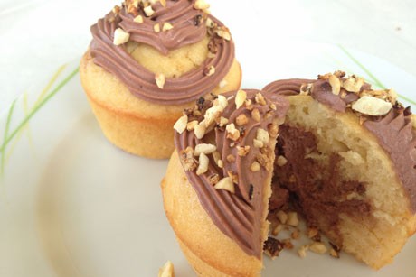 Muffins gefüllt mit Schokocreme