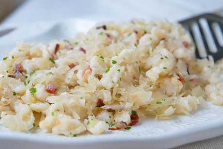 Krautspätzle mit Sauerkraut