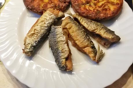 Gebratene Sardinen