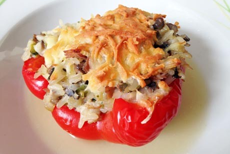 Gefüllte Paprika mit Reis