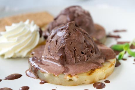 Gegrillte Ananas mit Schoko
