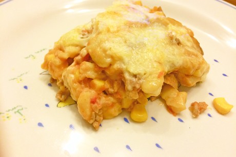 Spätzle-Pilz-Auflauf