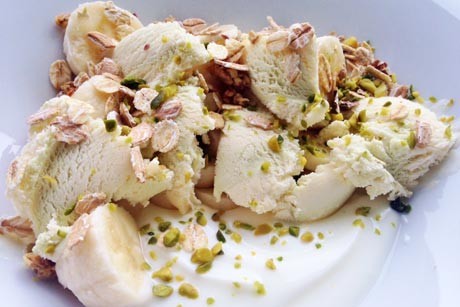 Pistazieneis mit Jogurt