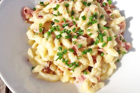 Schinken-Käsespätzle