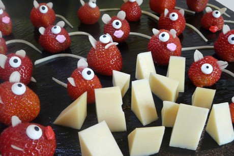Monstererdbeeren für die Kinderparty