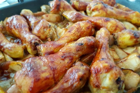 Apfel BBQ Hähnchen