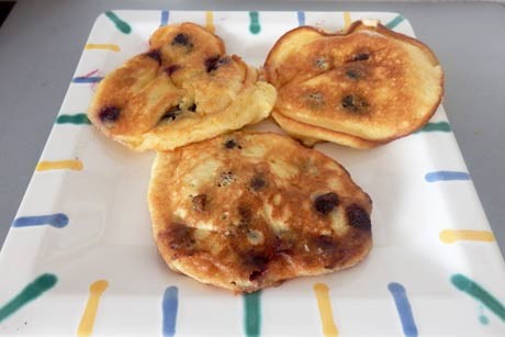 Pancakes mit Heidelbeeren