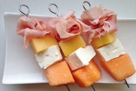 Schinken-Feta-Spießchen