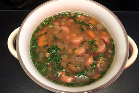 Grüne Linsensuppe