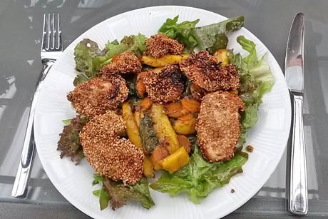 Salat mit Mango und Huhn
