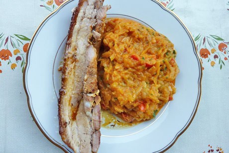 Pikantes Kürbisgemüse