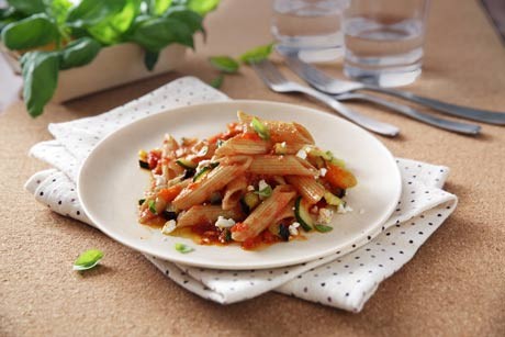 Penne Rigate Integrale mit Sauce Basilikum