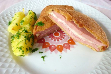 Gefüllter Leberkäse
