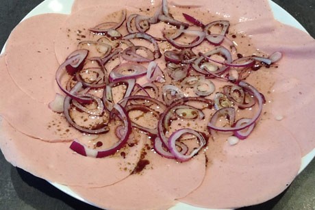 Essigwurst mit Kürbiskernöl