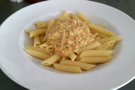 Penne mit Carbonara Sauce