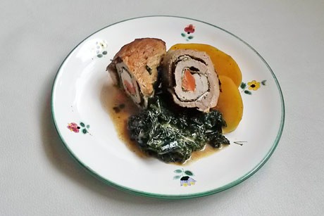 Schweinsrouladen mit Bärlauch