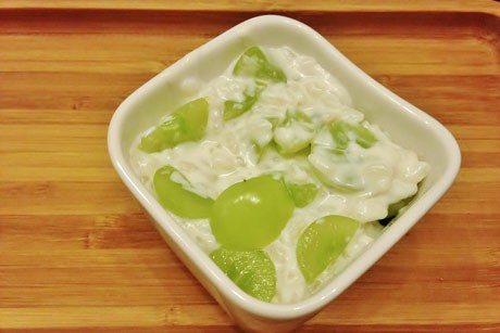 Kokos-Milchreis mit Trauben