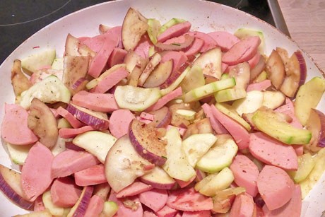 Knacker-Gemüse-Pfanne