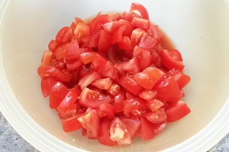 Paradeissalat ohne Zwiebel