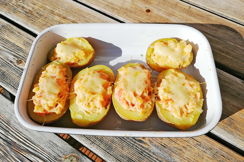 Kartoffel mit Käse überbacken
