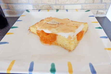 Marillenkuchen mit Schneehaube