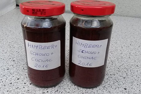 Himbeer-Schoko-Cognac-Marmelade