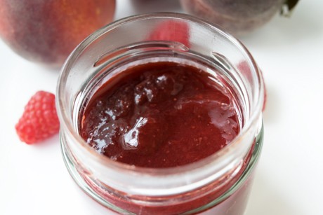 Pfirsich-Himbeer-Marmelade