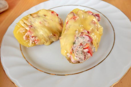 Überbackene Kartoffelhälften