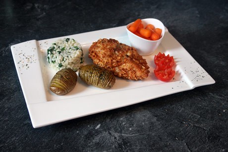 Hühnerbrustfilet in Mandelpanier