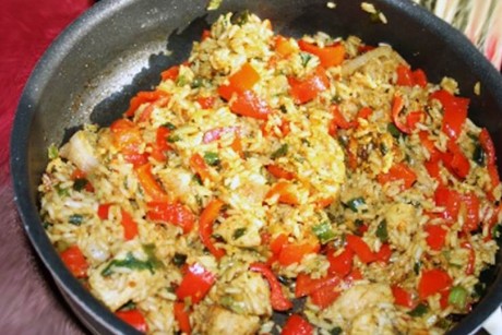 Reispfanne mit Curry