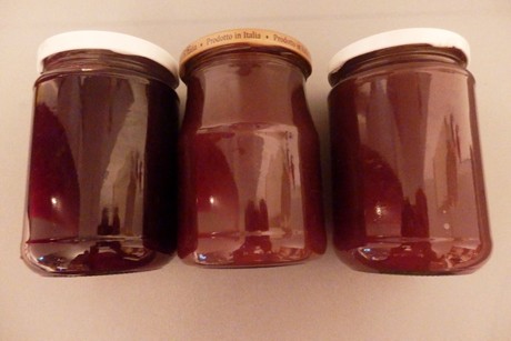 Rotes Ringlottenmarmelade