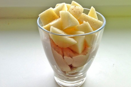 Milky Way-Apfel Dessert