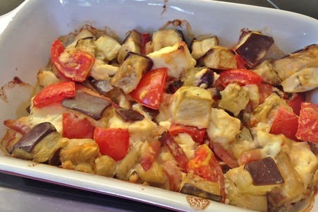 Feta-Auberginen Beilage