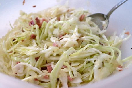 Krautsalat mit Speck