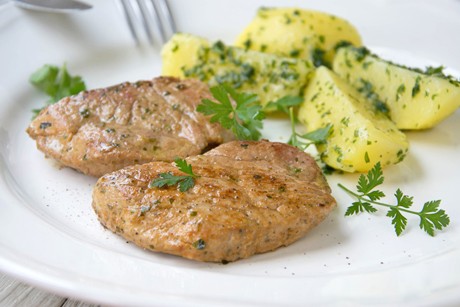 Kalbsmedaillons mit Salzkartoffel