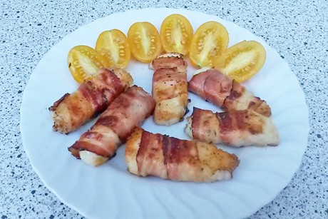 Halloumi im Speckmantel