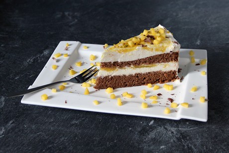 Mango-Nougat-Torte