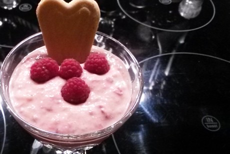Banane-Himbeer-Dessert