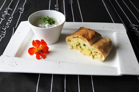 Erdäpfel-Lauch-Strudel