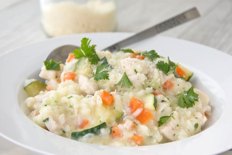 Gemüserisotto mit Fleisch