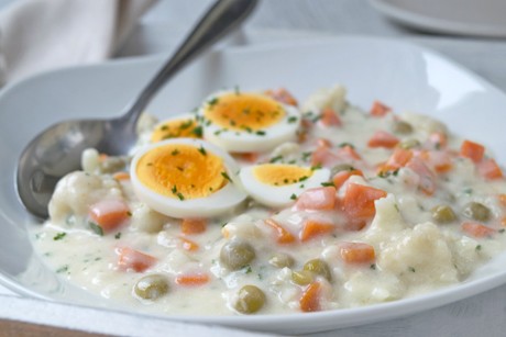 Karfiol-Eier-Ragout