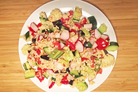 Hirsesalat mit Radieschen und Feige