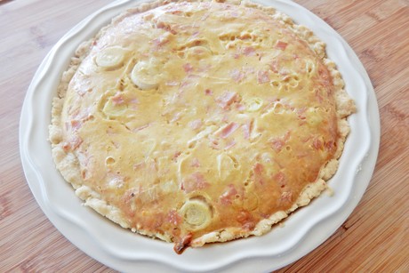 Dinkelquiche mit Lauch und Schinken