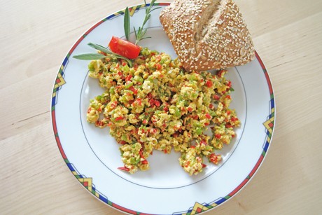Bunte Paprika Eierspeise