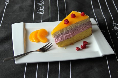 Pfirsich-Melba-Torte