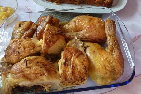 Brathendl mit Schwammerlfüllung