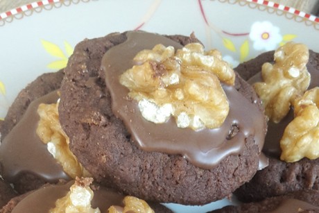 Schoko - Walnuss Cookies