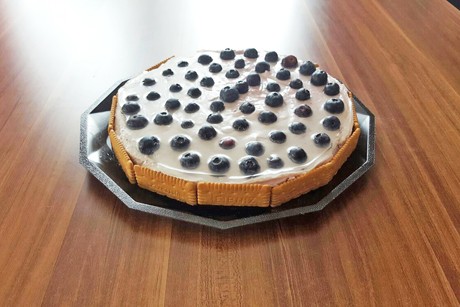 Heidelbeer Cheesecake mit Butterkekse