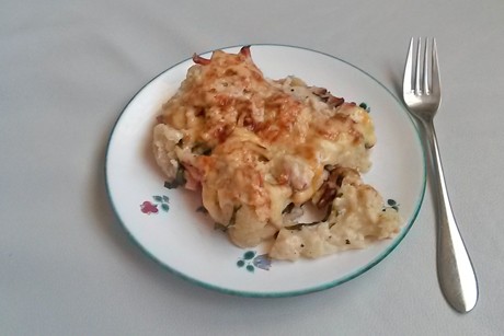 Karfiolauflauf mit Bärlauch